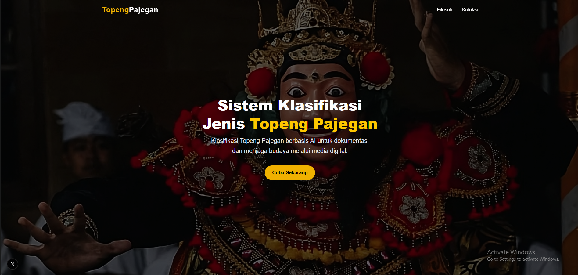 Klasifikasi Topeng Pajegan Bali